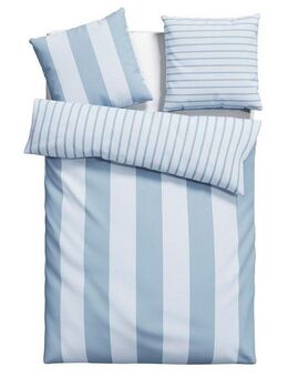 Home affaire Bettwäsche Sari, Flanell, 2 teilig, in verschiedenen Qualitäten, maritime Bettwäsche mit Streifen