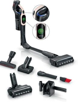 BOSCH Akku-Stielstaubsauger Unlimited 10 BKS1041RHF, MicroClean™ Technology, Display, Knickrohr, beutellos, HEPA-Filtersystem, 10 Jahre Motorgarantie, LED-Licht, powder rose