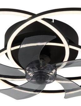 GLOBO LIGHTING Deckenleuchte ALIA, Dimmfunktion, Fernbedienung, Infrarot inkl., Memoryfunktion, Nachtlichtfunktion, Timerfunktion, Ventilatorfunktion, mehrere Helligkeitsstufen, LED fest integriert, warmweiß - kaltweiß, Deckenventilator, Deckenlampe,...