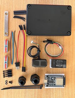 Füllstandmesser + Anzeige für Zisterne/Tank/Silo - IP65, WLAN, SmartHome - Auenwald