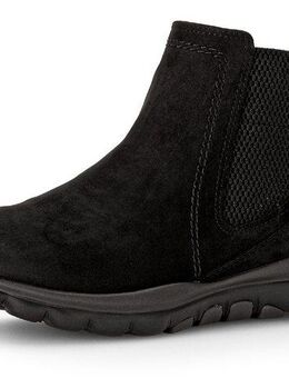 Gabor Rollingsoft Chelseaboots, Keilabsatz, Komfortschuh, Stiefelette, Logoschrifzug an der Ferse
