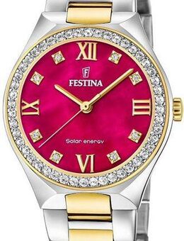 Festina Solaruhr Solar Energy F20659/3, Armbanduhr, Damenuhr, Edelstahlarmband