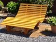 Relaxbank 1,6m breit, Sinnesbank Sonnenliege Wellenbank Waldsofa Saunaliege in 66687