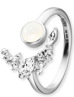 Engelsrufer Fingerring Moonlight, ERR-LILMOON-MO, mit Mondstein und Zirkonia