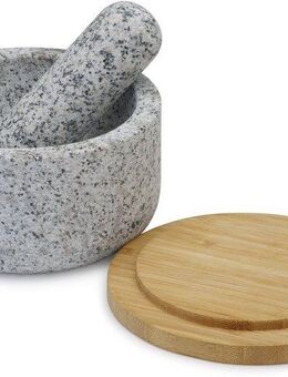 Joseph Joseph Mörser Dash, (Set, 3-tlg), aus Granit mit Bambusdeckel
