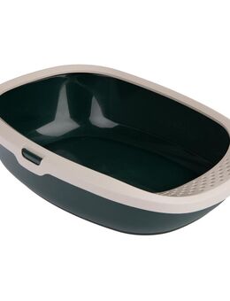 kooa Schalentoilette aus 100% recyceltem Plastik - dunkelgrün / beige