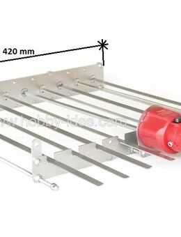 Pizza Spießantrieb BBQ Spieße Spießdreher Schaschlik Grill Spiessaufsatz Mangal Kamin - Renningen