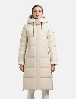 khujo Steppmantel Desna2 Langer gesteppter Damen Mantel mit zahlreichen Features