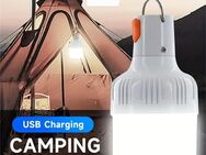 LED-Camping-Laterne - Wiederaufladbar & Dimmbar - Mit USB Anschluss - Weiß - Kettig