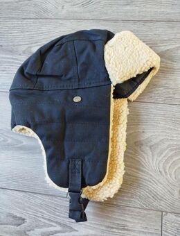 Wintermütze mit Ohrenklappen Fell Unisex Schwarz/Beige Einheitsgröße *NEU* O.V.P. - Köln