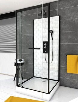 Marwell Komplettdusche White Stone, BxT: 80x80 cm, Einscheibensicherheitsglas, inkl. Armaturen