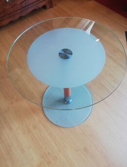 Beistelltisch rund / Glas & Holz - Stuttgart