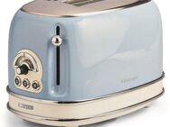 Ariete Toaster Vintage, 2 kurze Schlitze, für 2 Scheiben, 815 W, blau