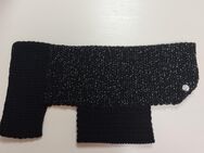 Hundepullover - Hundemantel klein schwarz - silber mit Glitzerstrasssteinen - Kerken