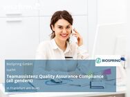 Teamassistenz Quality Assurance Compliance (all genders) - Frankfurt (Main)