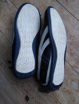 Sneaker van der Laan Größe 42 Leder schwarz beige abgesetzt - Bad Schwartau