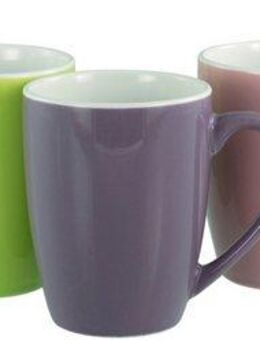 CreaTable Becher Universal Fresh Bicolor, Becher 35 cl, 6-tlg., Steinzeug, Frische Farben