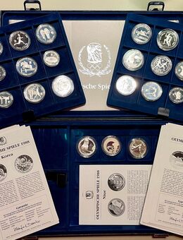 27 Silbermünzen Olympische Spiele 1988 Seoul 609 Gramm Feinsilber - Mannheim