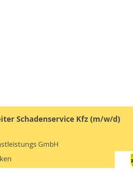 Sachbearbeiter Schadenservice Kfz (m/w/d) - Saarbrücken