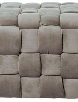 Jahnke Hockerbank WEB ART L (1 St), Hocker, Couchtisch, Beistelltisch gepolstert in edler Flechtoptik