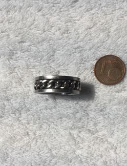 Edelstahl Schmuck Herren Ring mit Kette außen laufend 1,9cm Innendurchmesser - Fulda