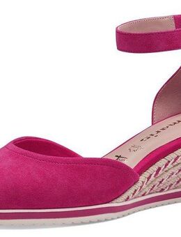 Tamaris Keilpumps, Keilabsatz, Schlupfschuh, Riemchensandale mit modischem Jute-Besatz