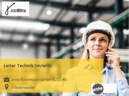 Leiter Technik (m/w/d) - Friedenweiler