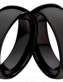 Schwarze Wolframringe mit Zirkonia W154 - Aholming