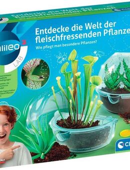 Clementoni® Experimentierkasten Galileo, Entdecke die Welt der fleischfressenden Pflanzen, Made in Europe
