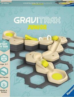 Ravensburger Kugelbahn-Bausatz GraviTrax Junior Starter-Set S Start and Run, Made in Europe