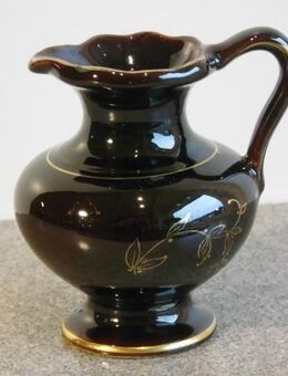 Jasba Keramik Krug Vase 552 Handarbeit braun gold Deko Vintage 4,- - Flensburg