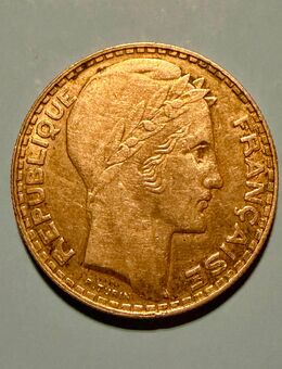 20 Francs Silbermünze Frankreich 1933 Marianne mit Lorbeerkranz - Mannheim