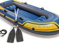 Intex Schlauchboot Challenger 3, (Set, -, mit 2 Paddeln und Luftpumpe)