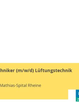 Betriebstechniker (m/w/d) Lüftungstechnik - Rheine