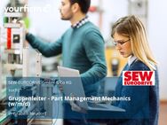 Gruppenleiter - Part Management Mechanics (w/m/d) - Graben-Neudorf