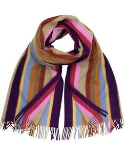 COLLEZIONE ALESSANDRO Wollschal Farbstreifen, (1-St), in modischen Farben, Made in Italy