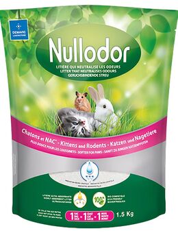 Nullodor Silikatstreu für Katzen und Kleintiere - 1,5 kg