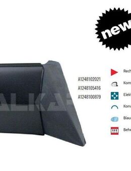 AUSSENSPIEGEL RECHTS EL BEH BLA MERCEDES 190 W201 S124 1248101016 - Dortmund Wickede