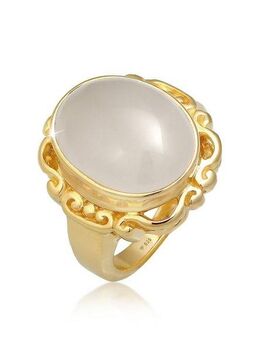 Elli Premium Fingerring Mondstein Vintage Ornament Edelstein 925 Silber