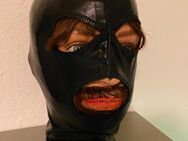 Kopfmaske Fetisch Wear - schwarz Glanz dehnbare Maske für Sexspiele - Köln Zentrum