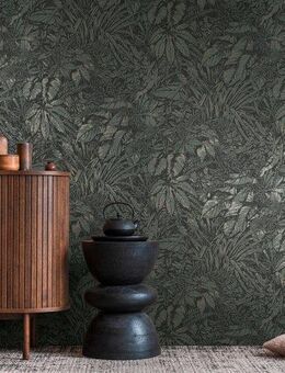 living walls Vliestapete Smart Surfaces Natur-Tapete Mustertapete Floral Natur, strukturiert, leicht glänzend, (1 St), Vliestapete Dschungel für Schlafzimmer Küche Wohnzimmer Natur Design