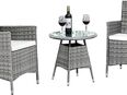 3-teilige Gartenmöbel Sitzgruppe Gartenset Lounge Polyrattan Rattan Essgruppe in 42105