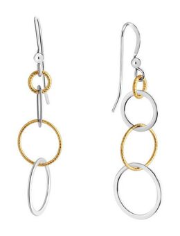 Vivance Paar Ohrhänger 925-Sterling Silber rhodiniert teilweise vergoldet