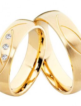 Schöne Edelstahlringe E106 mit Zirkonias und Gravur - Aholming