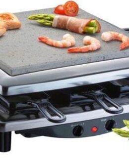 Steba Raclette RC 3 plus chrom, 8 Raclettepfännchen, 1450 W