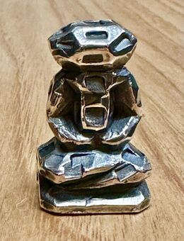 Kleine Buddha Skulptur Abstraktion Silber 925 massiv - Köln