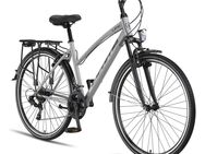 Licorne Bike L-V-ATB Premium Trekking Bike in 28 Zoll - Fahrrad für Herren, Jungen, Mädchen und Damen - Shimano 21 Gang-Schal - Spornitz