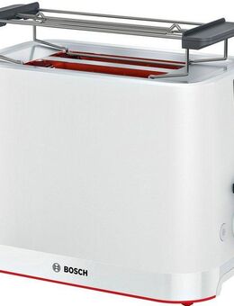 BOSCH Toaster MyMoment TAT3M121, 2 Schlitze, für 2 Scheiben, 950 W, entnehmbarer Brötchenaufsatz, Auftaufunktion, Brotzentrierung, AutoOff