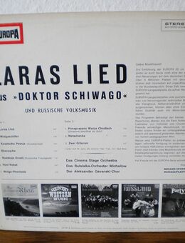 Laras Lied aus Doktor Schiwago und Russische Volksmusik-Vinyl-LP,Europa,1968 - Linnich