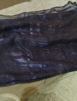 Neu Pascinot Paris Schal 100% Seide Silk Soie Hals Schulter Tuch blau gold - Haan